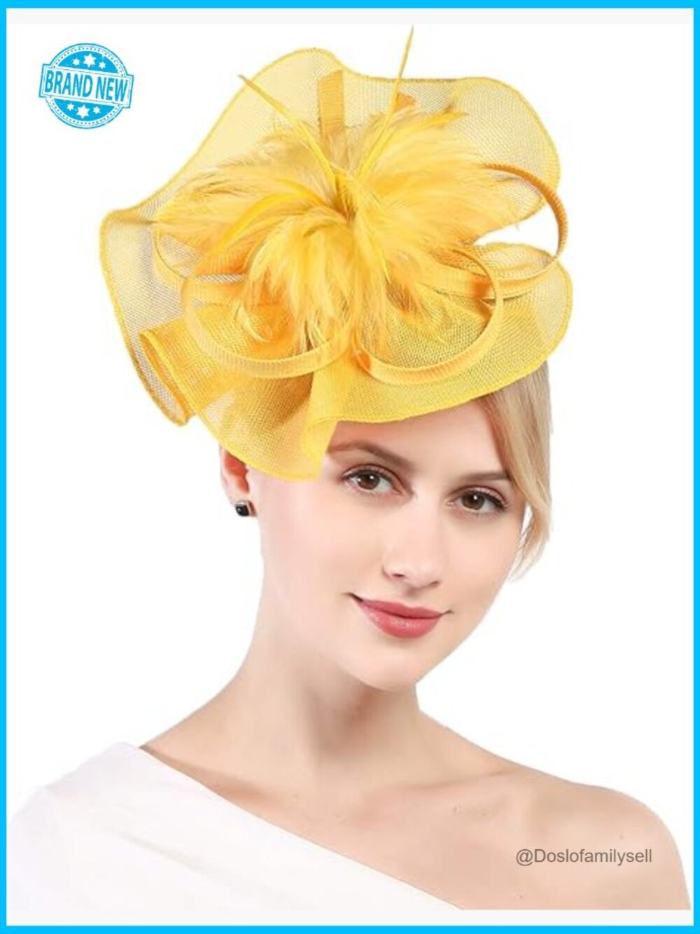 Feather Fascinator Hat Derby Wedding Headpiece Tea Party Bridal Headband Clip